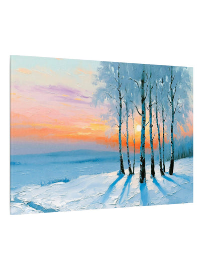 Winter Glow Among the Birches