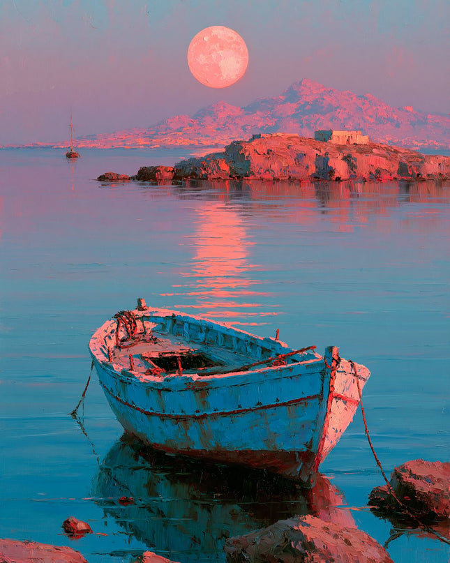 Moonlit Harbor Serenity