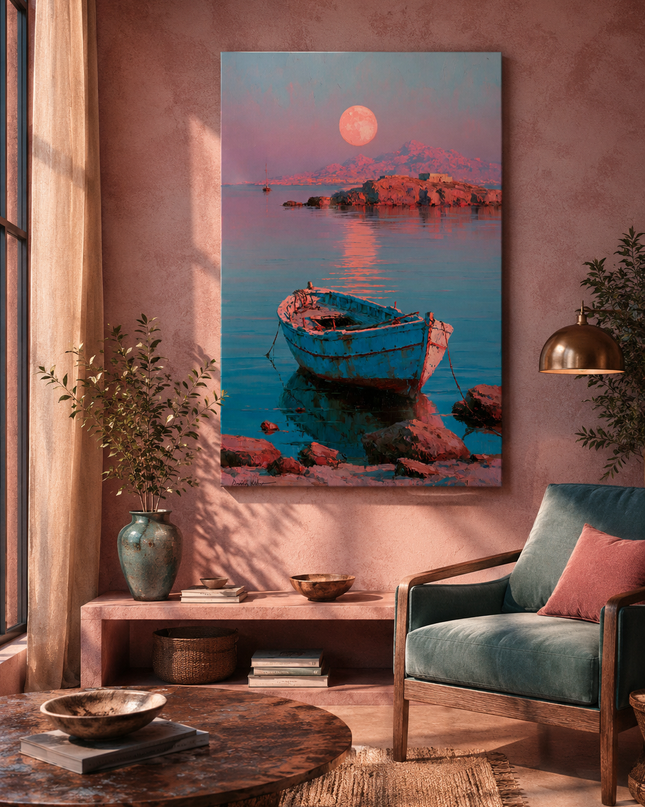 Moonlit Harbor Serenity