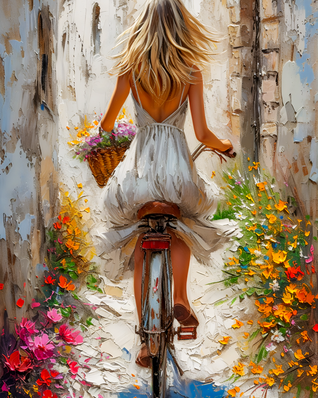 Breezy Ride Through Blooming Streets