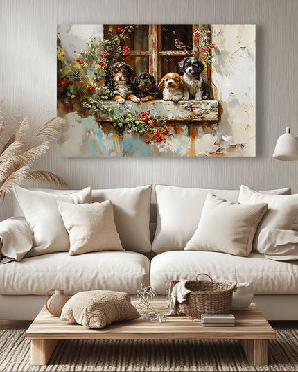 Window Puppy Quartet