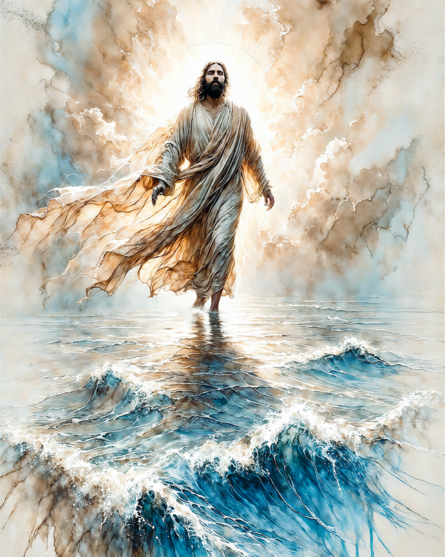 Divine Steps on the Sea
