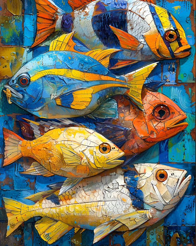 Vibrant Fish Mosaic