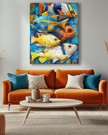 Vibrant Fish Mosaic