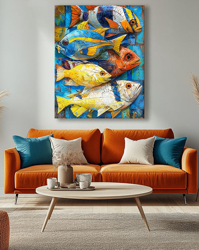 Vibrant Fish Mosaic