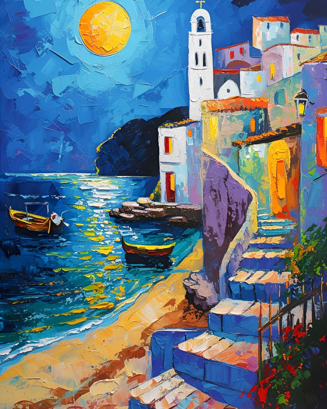 Moonlit Village Shores
