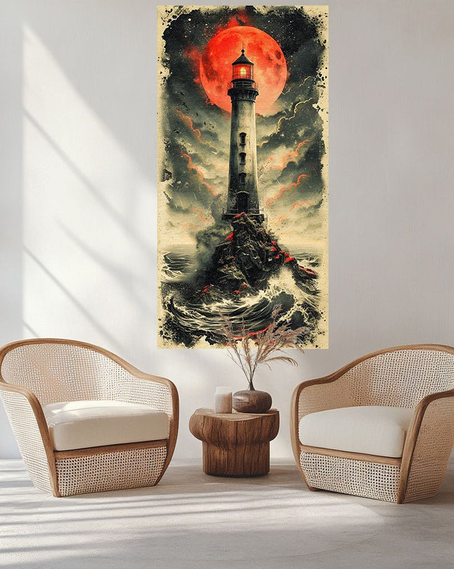 Guiding Light Under Moon